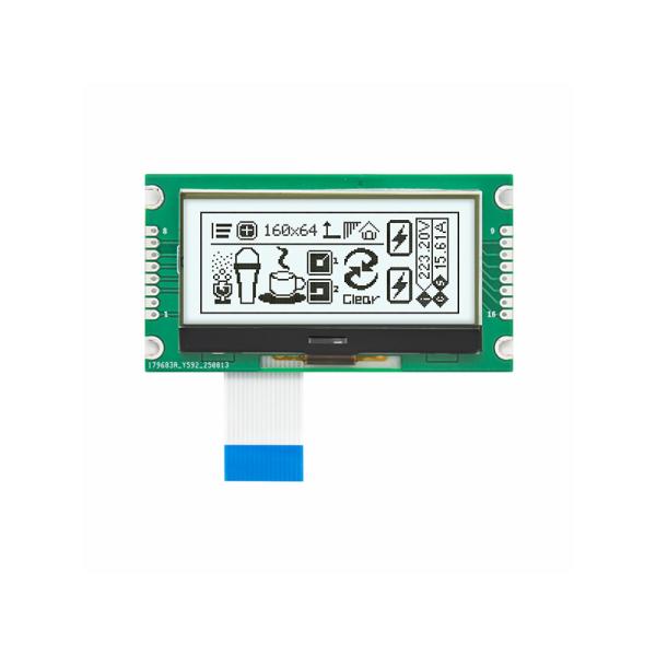 Quality 160x64 Graphic LCD Module | FSTN+Gray Display With White Backlight for sale