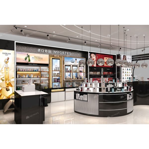 BKC012 Cosmetic Display Showcase Beauty Booth Beauty Kiosk Design for Makeup Store Decoration