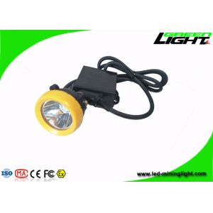 High Beam Corded Mining Cap Lights 10000 Lux With 6.6Ah Li - Ion Battery Pack