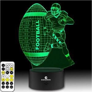 Quality Multicolor RGB 3D Illusion Night Light Football Remote Control for sale