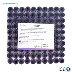 Vacuum Blood Collection K2 EDTA Tubes 13x100mm