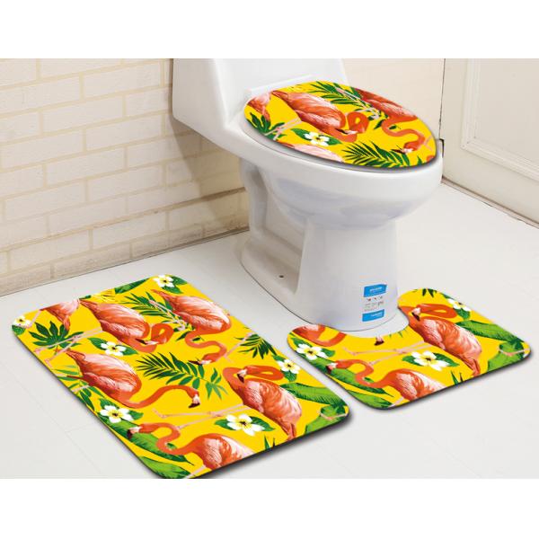 Flamingo Toilet Seat Cushion 45*37 Carpet Toilet Seat Cover