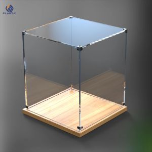 Fire Proof Rectangular Acrylic Toy Display Case Waterproof Customized Design