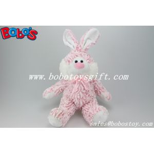 China 10Pink Plush Stuffed Rabbit Animal With Pink Ribbon on sale
