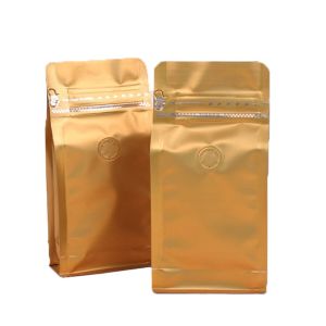 White Block Bottom Recyclable Tea Packaging Pouch