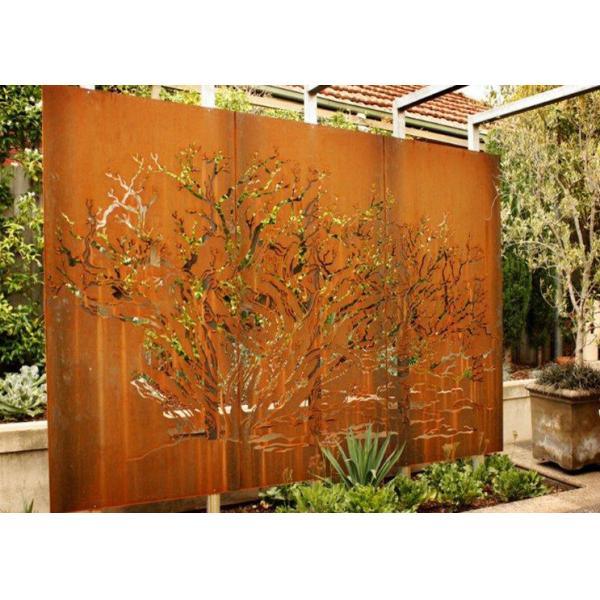 Buy Customized Corten Steel Metal Tree Wall Art Sculpture For Garden Decoration at wholesale prices