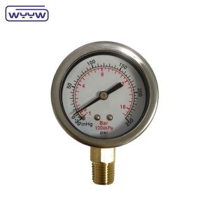 Glycerine Filled 2" Pressure Gauge Manometer Bottom / Back And Panel Mounting