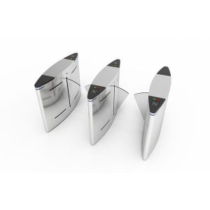 Fast Speed Security Flap Turnstile Gate With Face Recognition / RFID Access