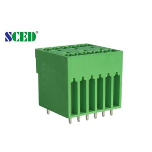 Quality 3.81mm Double Levels Pluggable Terminal Block Header For PCB , Male Sockets 2*2P-22*2P for sale