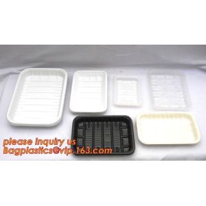 China Corn Starch Biodegradable Plastic Meal Prep Tray, Eco-friendly bio disposable corn starch lunch trays, corn starch biode on sale