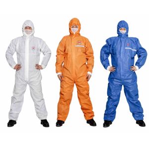 OEM EN 14126 Type 4 Microporous Disposable Coverall With Tape