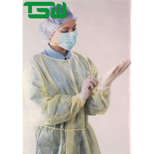 Buy Long Sleeve Disposable 30gsm 70gsm Nonwoven Isolation Gown at wholesale prices