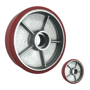 China 200x50mm 2200lbs Loading Polyurethane Casters For Pallet Truck on sale