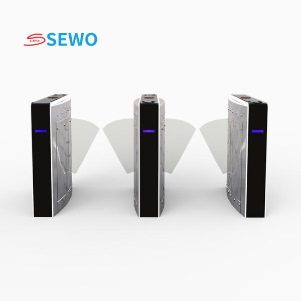 Modern Environments Flap Barrier Gates With High End Design And RS485 TCP/IP Communication