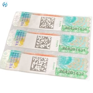 Quality Color Change Holographic Beer Tax Stamp Duty with Surface Finishing for sale