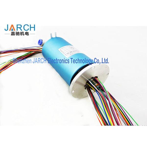 Blue Hybrid Slip Rings 2 ~ 36 Circuits / Sealed Air Rotary Joint With 5A Power