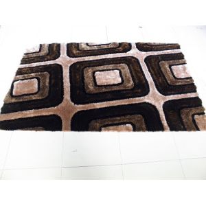China Classic Polyester Silk Mixed Shaggy Carpet Floor Rug on sale