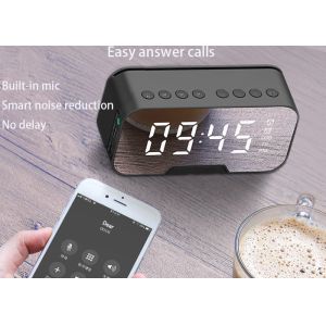 ABS FM Radio Audio Bluetooth Speaker 87.5MHZ-108MHZ With Mirror Night Light
