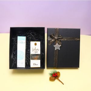 Cardboard Skincare Fragrance Lid And Base Box With Foam Insert Paper Packaging