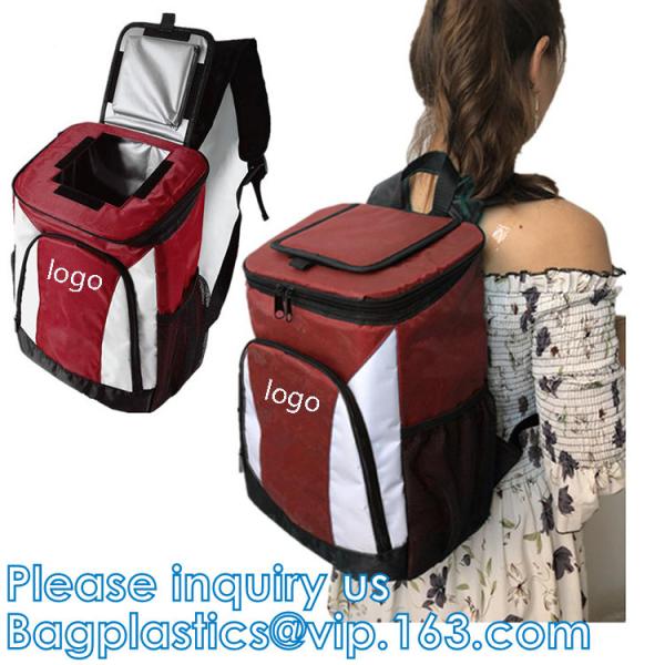 Zipper pocket, Leak Proof Backpack Cooler, Insulated Waterproof Large Capacity