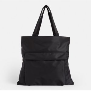 37cm 35cm Nylon Laptop Tote Bag Black Eco Friendly Handbag
