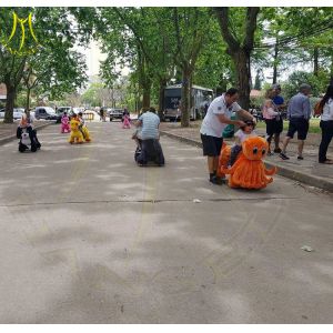 Quality Hansel amusement equipment walking kids rideable electric motorized animals for sale