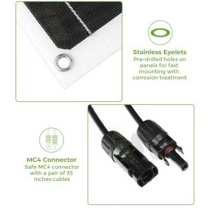 Monocrystalline PV 150w 200w Flexible Solar Panel ETFE Thin Film