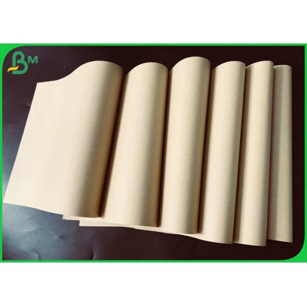 brown krfat paper Eco - Friendly Recycled Pulp 70gsm 80gsm Brown Kraft Liner Paper For Grocery Bags