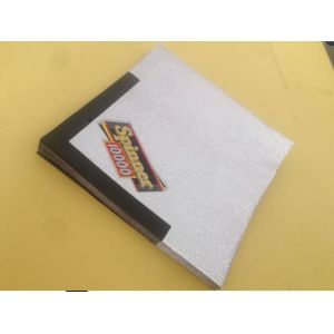 Permanent glossy adhesive beer label with gold or silver foil beer neck label