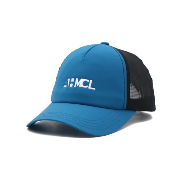 Buy Summer 5 Panel Trucker Cap With Custom Logo Embroidery Travel Sports Baseball Caps Mesh Men Plain Foam Blank at wholesale prices