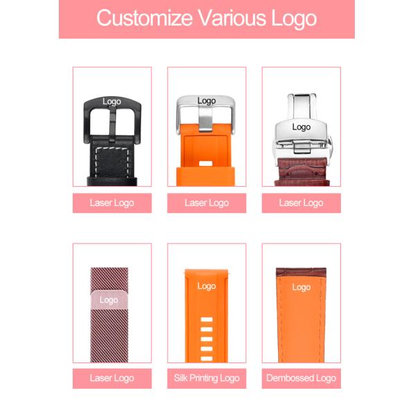 Sweat Proof 21mm Silicone Watch Band With Plastic Clasp