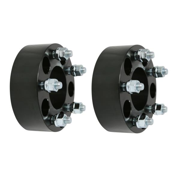 Black Anodized 1.5 Inch Wheel Adapters 38 Millimeter Studs Nuts High Precision
