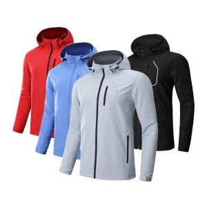 Men Warm Autumn Down Jacket Long Sleeve Waterproof With Hoodies