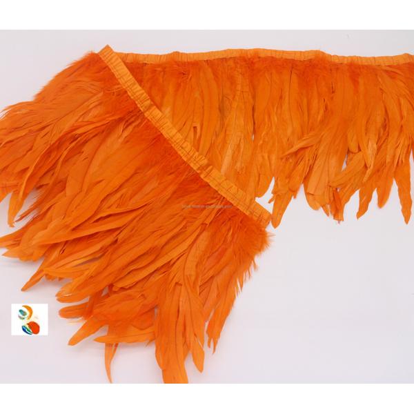 Vibrant Dyed Chicken Feather Coque Rooster Fringe Trim for Party Decoration Supplies