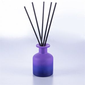 Laser Engraving Glass Diffuser Oil Bottle Cylinder Purple 100ml