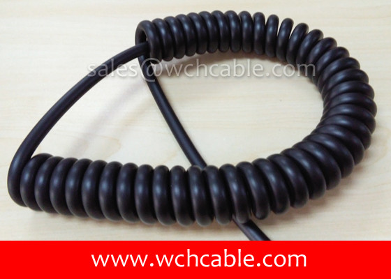 UL Spiral Cable, AWM Style UL21214 26AWG 11C VW-1 80°C 300V, PVC / TPU