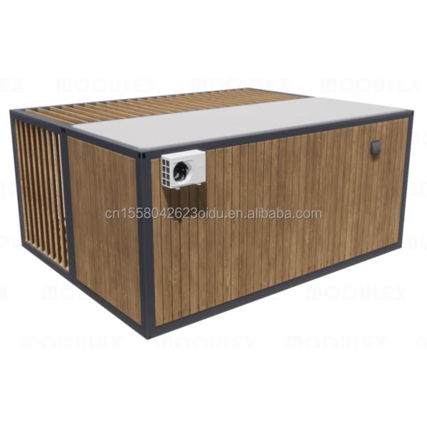 20ft Luxury Prefab Wooden House with Kitchen Bathroom and Outdoor BBQ Flat Pack Simple Installation Materials