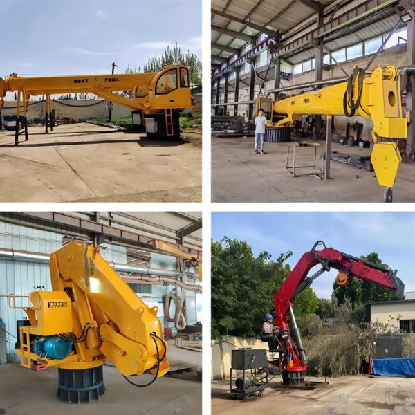 OEM Seaport Ship Cargo Crane Telescopic Arm Boat Deck Crane