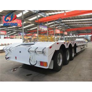 28 tons two speed Yahua / JOST Landing Gear 40 ft 3 axle low bed semi trailer