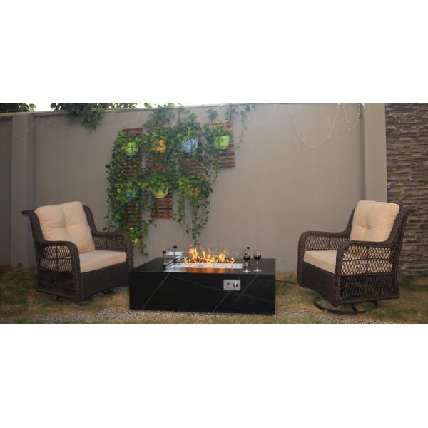 Square Steel Metal Outdoor Propane Gas Firepit For Enjoy Garden Life