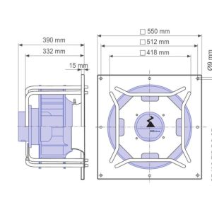 EC Fan Motor AC380V 50 / 60Hz Accept Custom Made