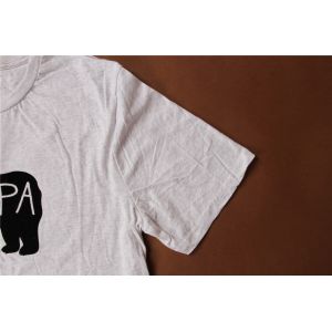 Round Collar Grey Cotton T Shirts 100% Cotton Cute Couple Matching Outfits