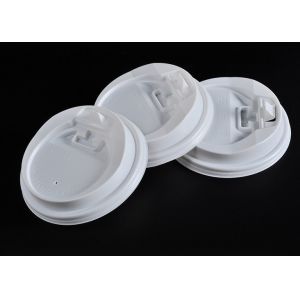 Quality Ice Cream Paper Cups Lids , White Coffee Mug Lid Cover Lightweight for sale