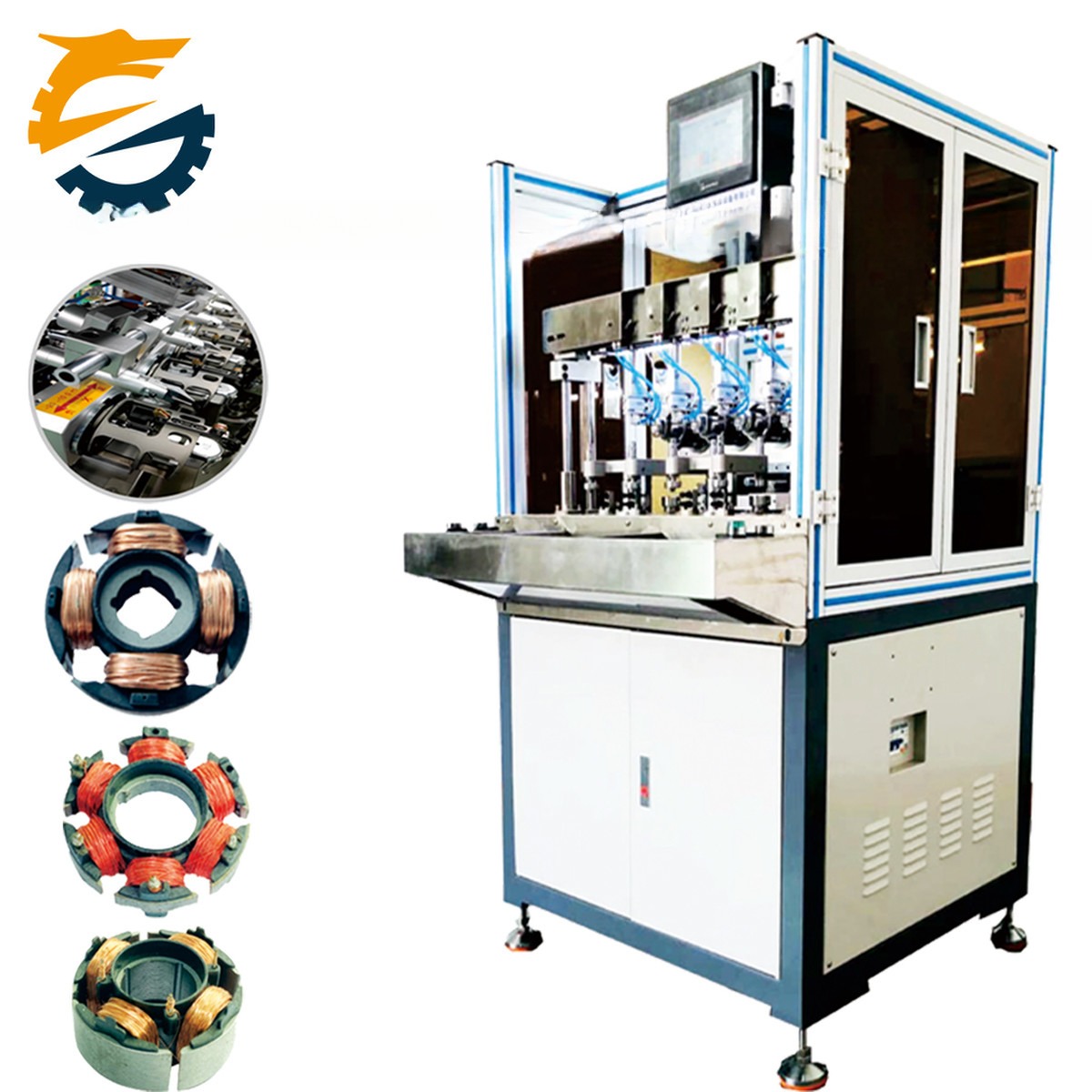 Quality 0.01 mm Precision Line Type Motor Wire Winding Machine for PLC Fan Rotor Armature for sale