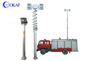 China Aluminum Alloy Vehicle Mounted Mast Mobile Pneumatic Light Tower For Fire Truck on sale