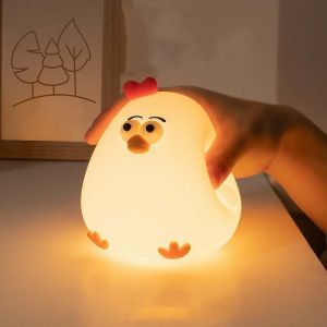 Duck Night Light Cute Duck Lamp Rechargeable Dimmable Nightlight Silicone LED
