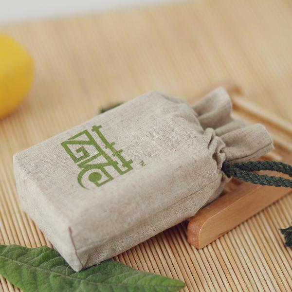 Buy Square base Personalize LOGO cotton linen bag drawstring pouch custom travel grains access at wholesale prices