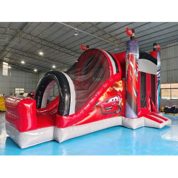 Outdoor Inflatable Castle Combo Race Cars Cartoon Movies Inflatable Bouncer With Slide Combo Inflatable Bounce House