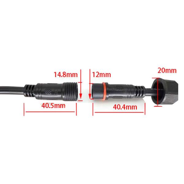 Buy Outdoor LED 500mm IP67 M15 Female And Male Cable at wholesale prices