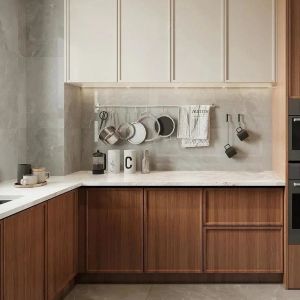 Antique Style Wood Grain Complete Solid Wood Kitchen Cabinet Sets Kitchen